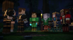 Lets Play Minecraft Story Mode #5- Axel Pees on Who- THE END of Episode  One- The Order of the Stone - video Dailymotion