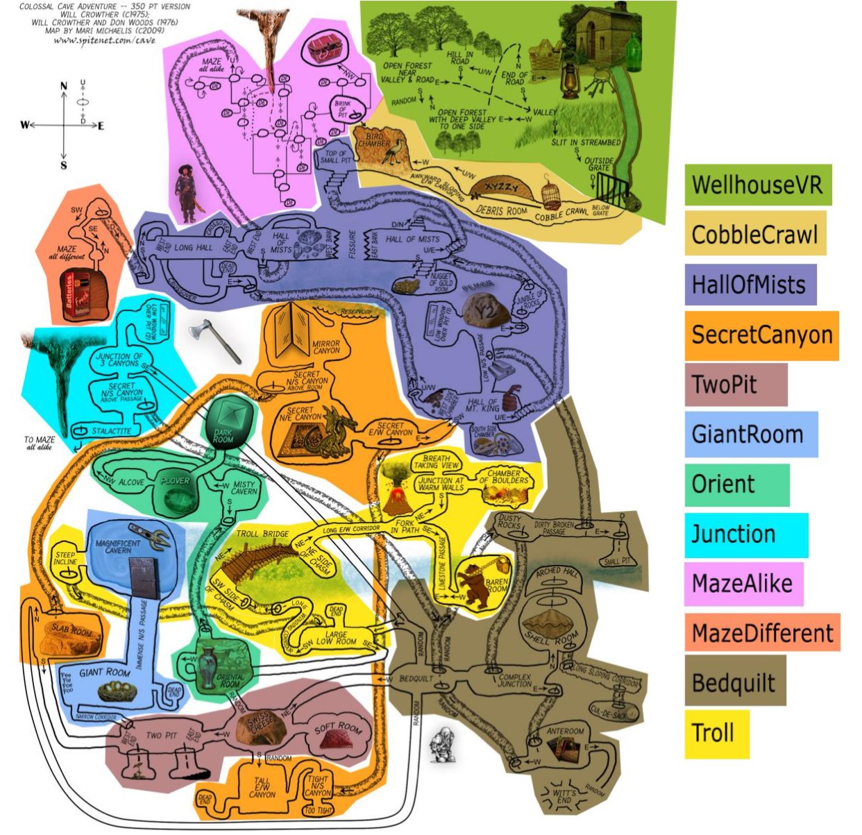 colossal cave adventure map