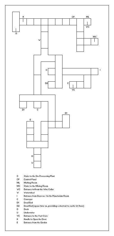 Map of the 'The mines'.